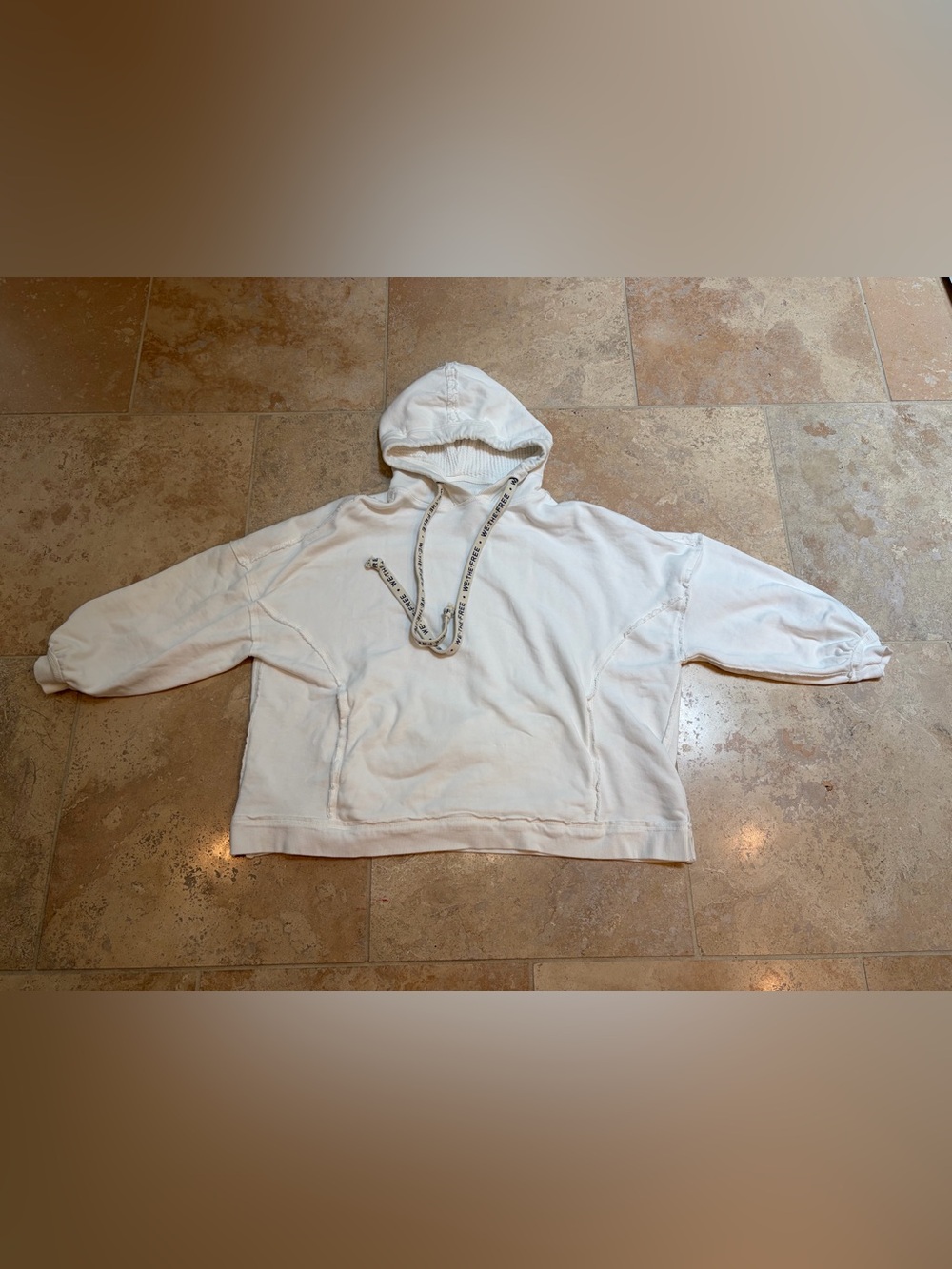 Free People We the Free white Hoodie sweatshirt